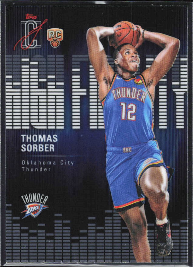 2025-26 Topps Signature Class #HF-15 Thomas Sorber High Fidelity - framsida