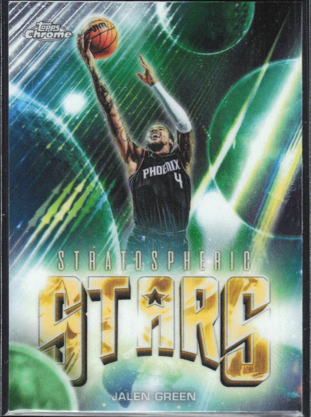 2025-26 Topps Chrome Update #ST-20 Jalen Green Stratospheric Stars - framsida