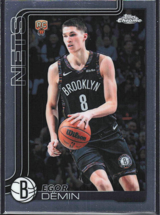 2025-26 Topps Chrome Update #158 Egor Dëmin - framsida