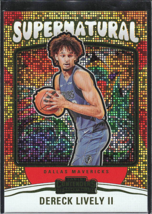 2023-24 Panini Contenders #10 Dereck Lively II Supernatural - framsida
