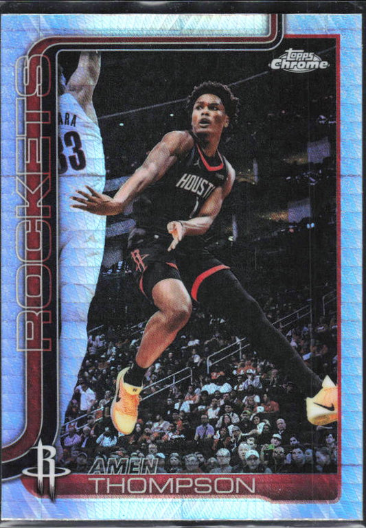 2025-26 Topps Chrome Update #44 Amen Thompson Prism Refractor - framsida