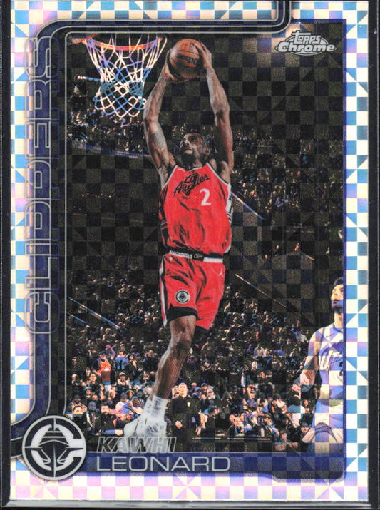 2025-26 Topps Chrome Update #24 Kawhi Leonard X-Fractor - framsida