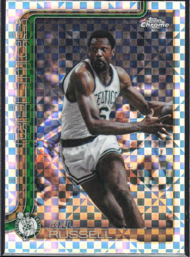 2025-26 Topps Chrome Update #141 Bill Russell X-Fractor - framsida