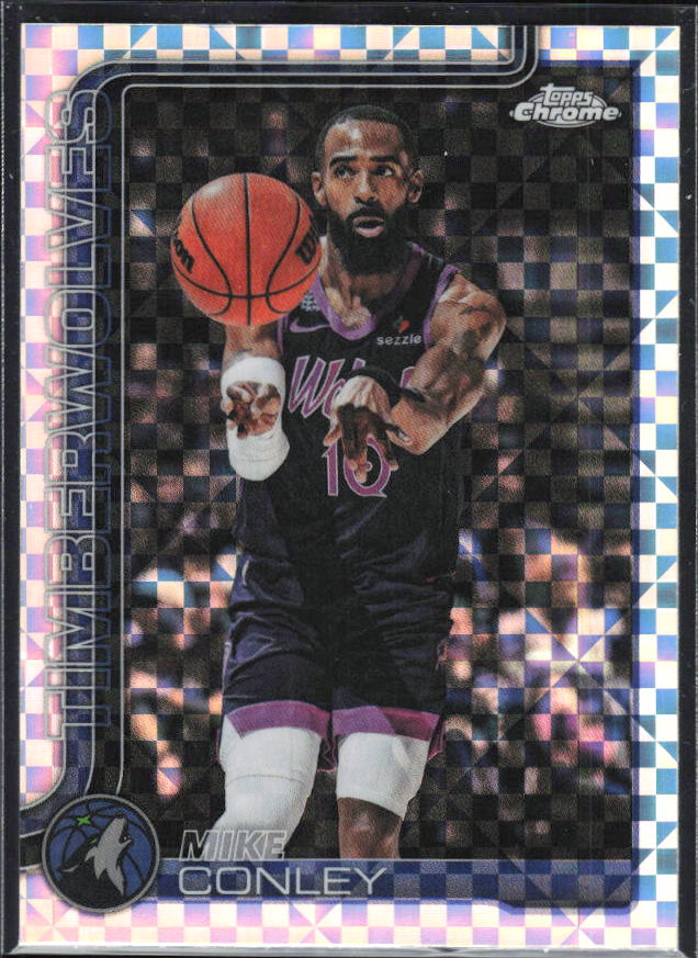 2025-26 Topps Chrome Update #109 Mike Conley X-Fractor - framsida