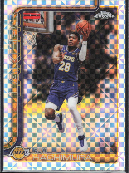 2025-26 Topps Chrome Update #107 Rui Hachimura X-Fractor - framsida