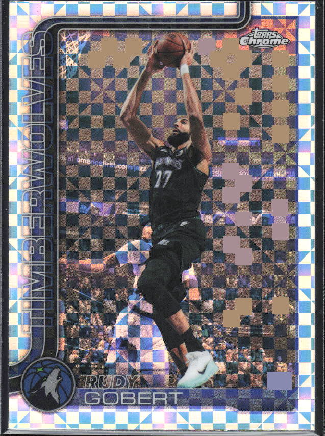 2025-26 Topps Chrome Update #55 Rudy Gobert X-Fractor - framsida
