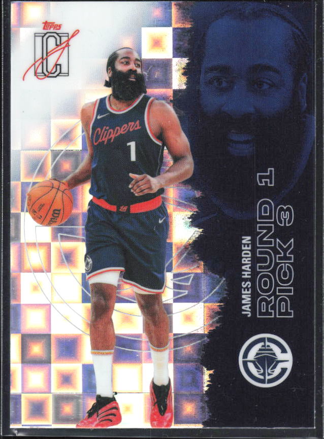 2025-26 Topps Signature Class #62 James Harden Chrome Pandora Refractor - framsida