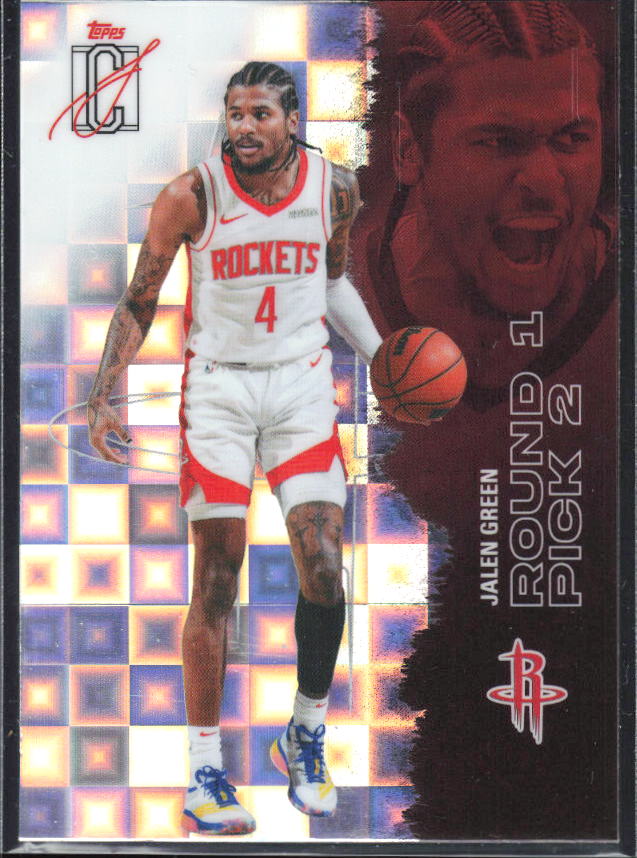 2025-26 Topps Signature Class #67 Jalen Green Chrome Pandora Refractor - framsida