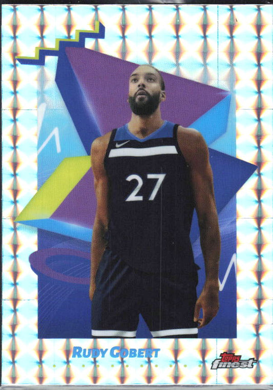 2024-25 Finest #152 Rudy Gobert Geometric Refractor - framsida