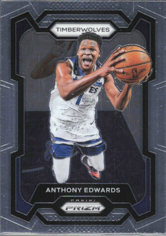 2023-24 Panini Prizm #108 Anthony Edwards - framsida