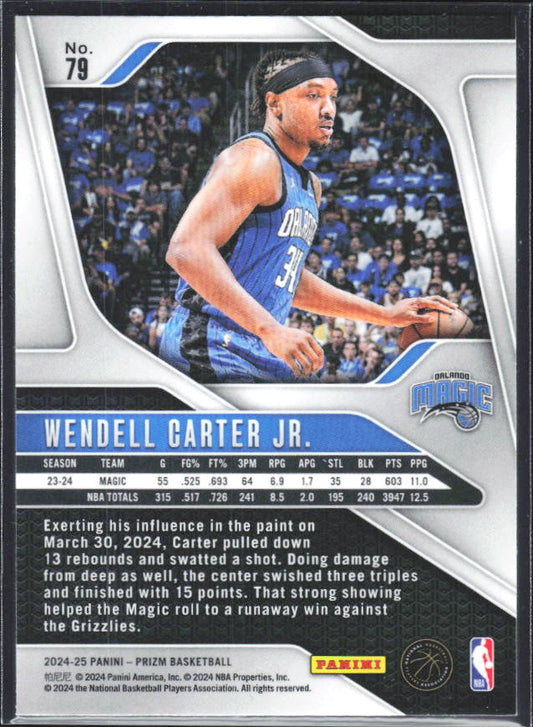 2024-25 Panini Prizm #79 Wendell Carter Jr. - baksida