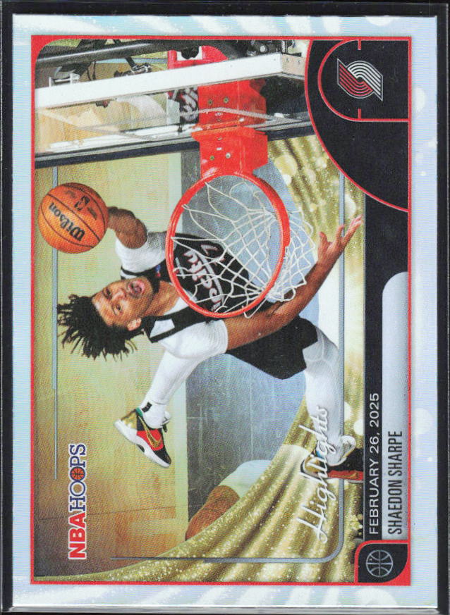 2025-26 Hoops #267 Shaedon Sharpe - framsida