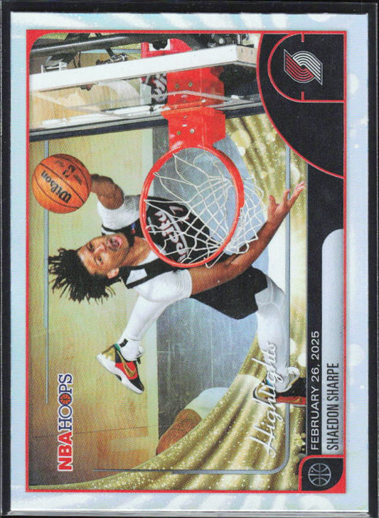 2025-26 Hoops #267 Shaedon Sharpe - framsida