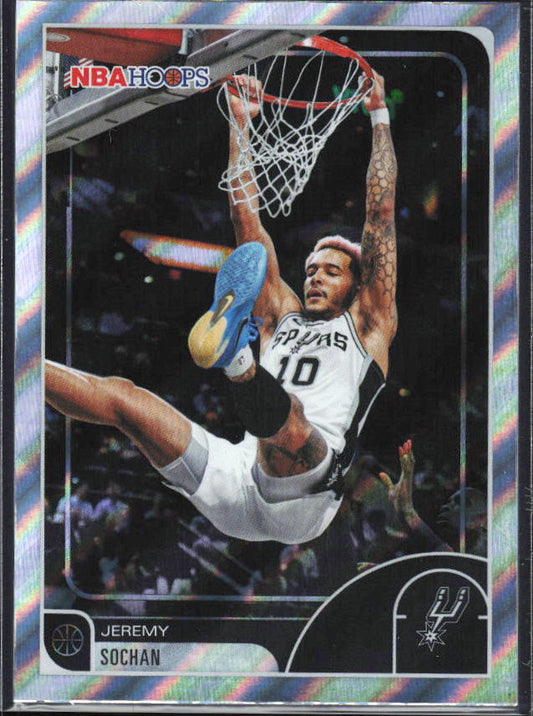 2025-26 Hoops #154 Jeremy Sochan Rainbow - framsida