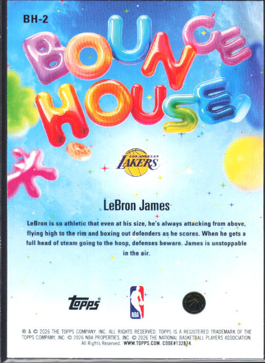 2025-26 Hoops #BH-2 LeBron James Bounce House - baksida