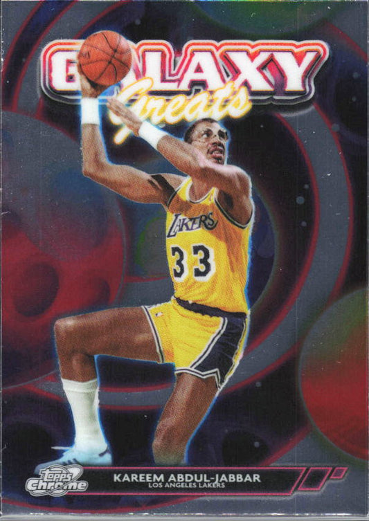 2025-26 Topps Chrome Cosmic #GG-22 Kareem Abdul-Jabbar Galaxy Greats - framsida