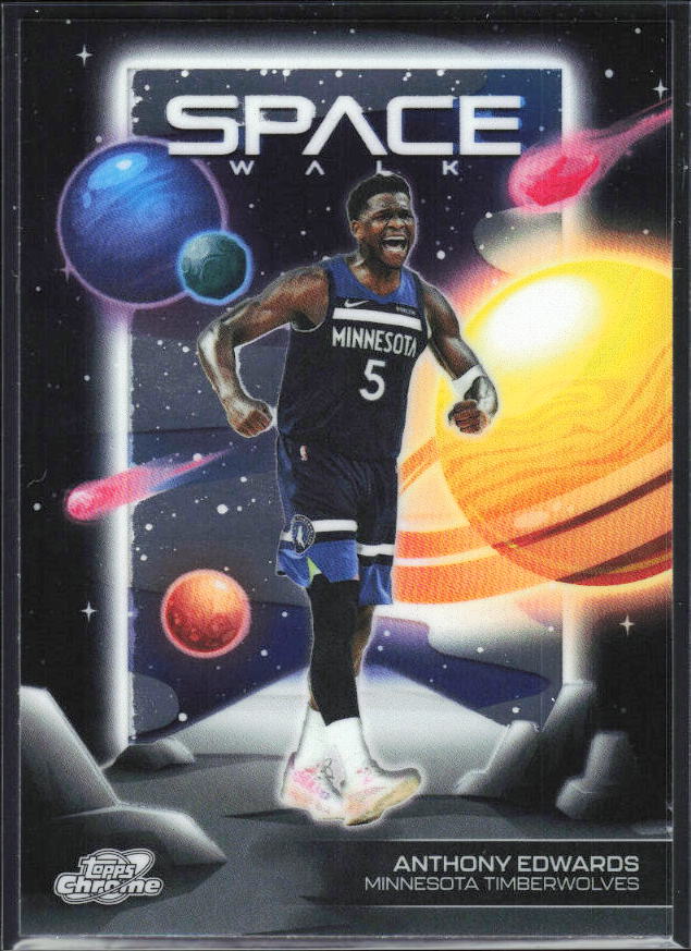 2025-26 Topps Chrome Cosmic #SW-5 Anthony Edwards Space Walk - framsida