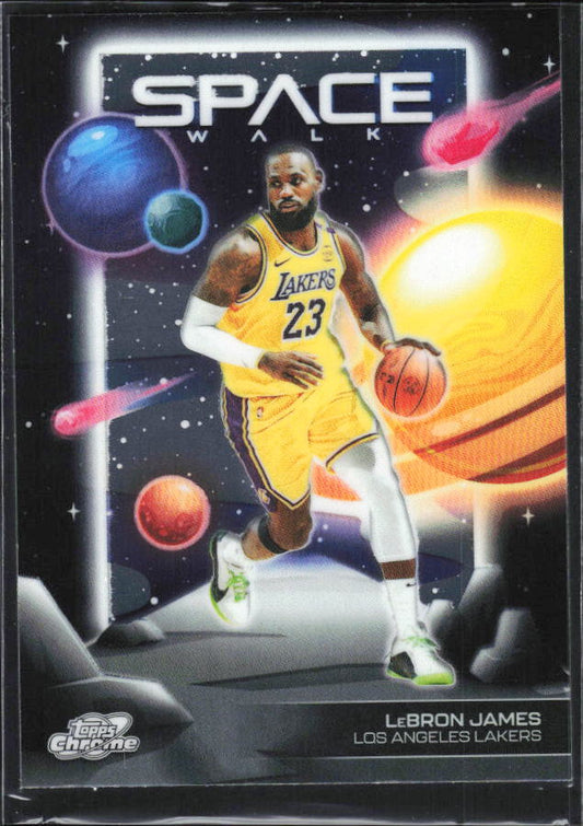 2025-26 Topps Chrome Cosmic #SW-1 LeBron James Space Walk - framsida