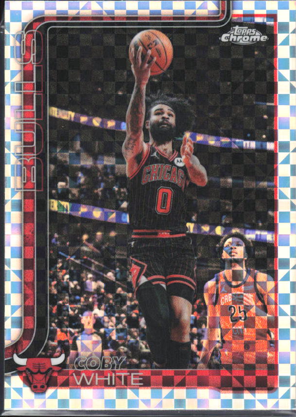 2025-26 Topps Chrome Update #93 Coby White X-Fractor - framsida
