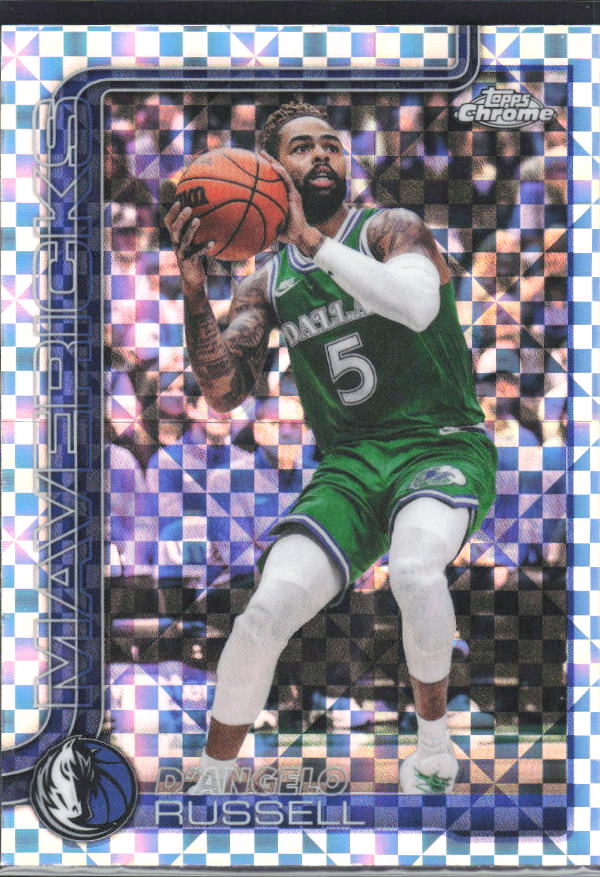 2025-26 Topps Chrome Update #90 D’Angelo Russell X-Fractor - framsida