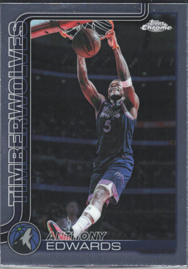 2025-26 Topps Chrome Update #17 Anthony Edwards - framsida