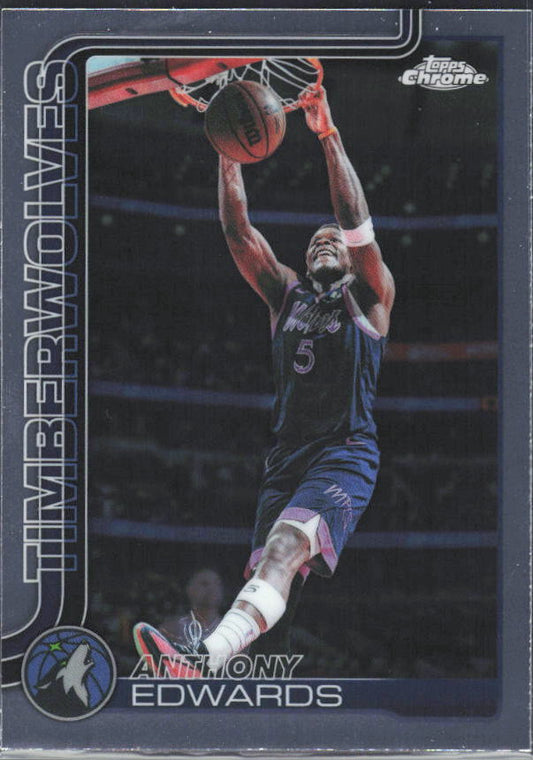 2025-26 Topps Chrome Update #17 Anthony Edwards - framsida