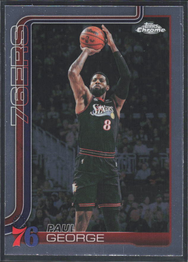 2025-26 Topps Chrome Update #77 Paul George - framsida