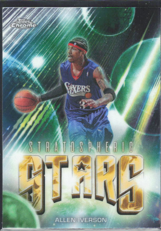 2025-26 Topps Chrome Update #ST-23 Allen Iverson Stratospheric Stars - framsida