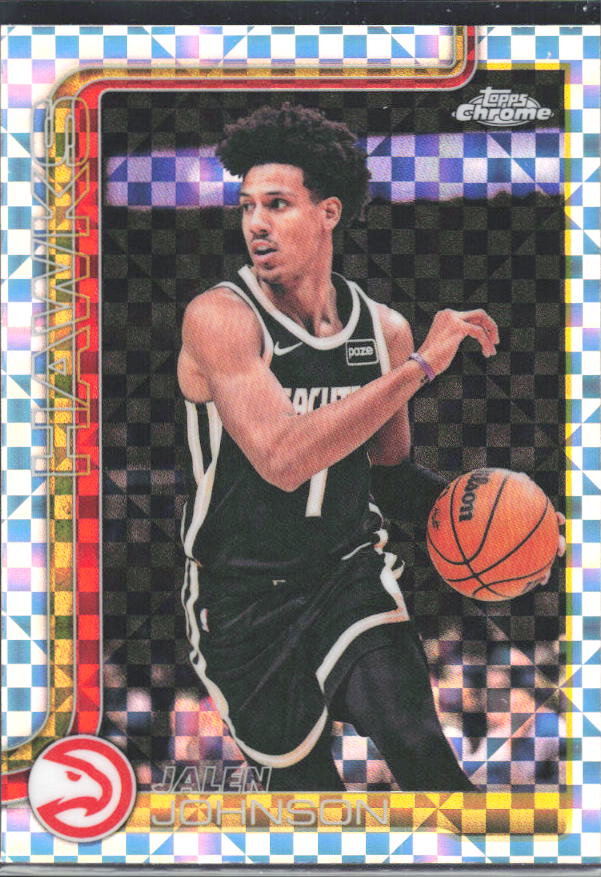 2025-26 Topps Chrome Update #49 Jalen Johnson X-Fractor - framsida