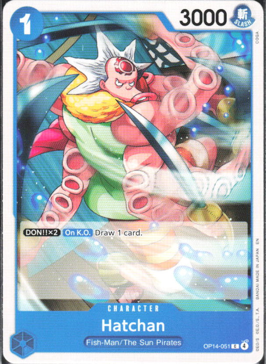 The Azure Sea's Seven #OP14-051 Hatchan - framsida