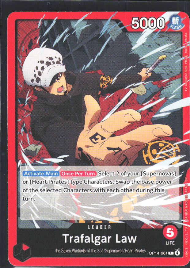 The Azure Sea's Seven #OP14-001 Trafalgar Law - framsida