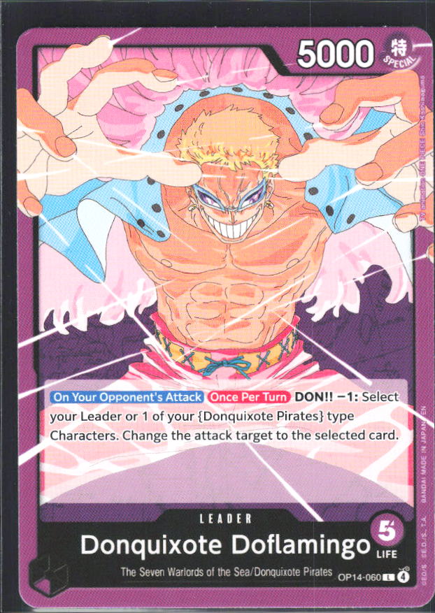The Azure Sea's Seven #OP14-060 Donquixote Doflamingo - framsida
