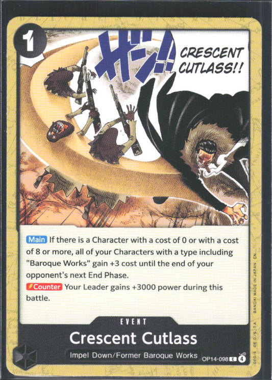 The Azure Sea's Seven #OP14-098 Crescent Cutlass - framsida