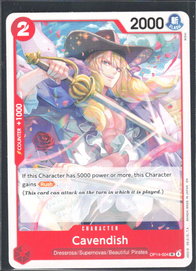 The Azure Sea's Seven #OP14-004 Cavendish - framsida