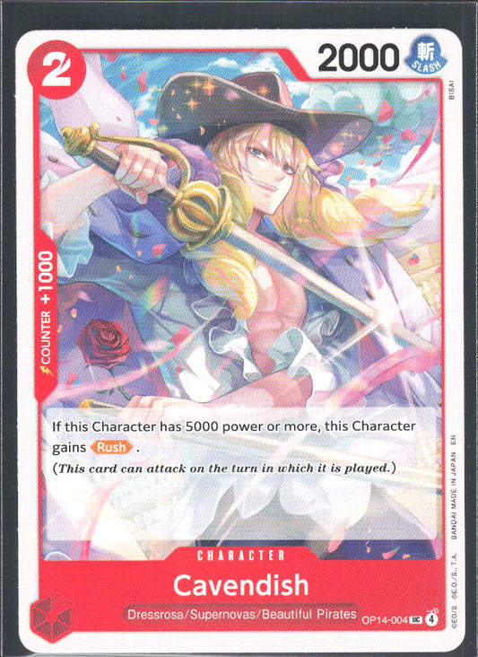 The Azure Sea's Seven #OP14-004 Cavendish - framsida