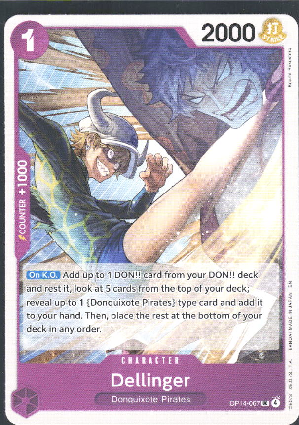 The Azure Sea's Seven #OP14-067 Dellinger - framsida