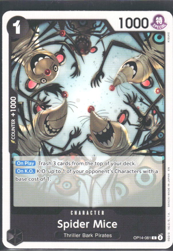 The Azure Sea's Seven #OP14-081 Spider Mice - framsida