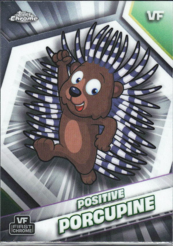 2026 Topps Chrome VeeFriends #139 Positive Porcupine - framsida