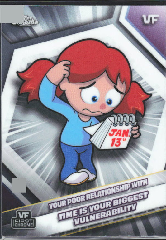 2026 Topps Chrome VeeFriends #197 Your Poor Relationship With Time Is Your Biggest Vulnerability - framsida