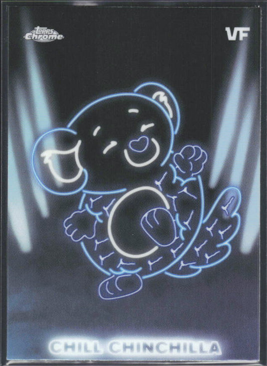 2026 Topps Chrome VeeFriends #NE-5 Chill Chinchilla - Neon Lights - framsida