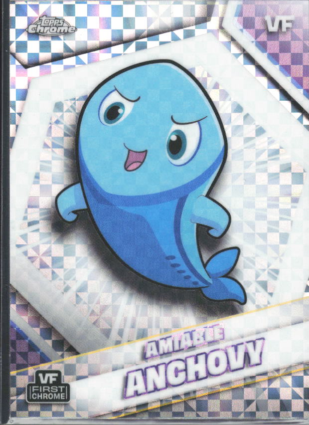 2026 Topps Chrome VeeFriends #19 Amiable Anchovy - X-Fractor - framsida