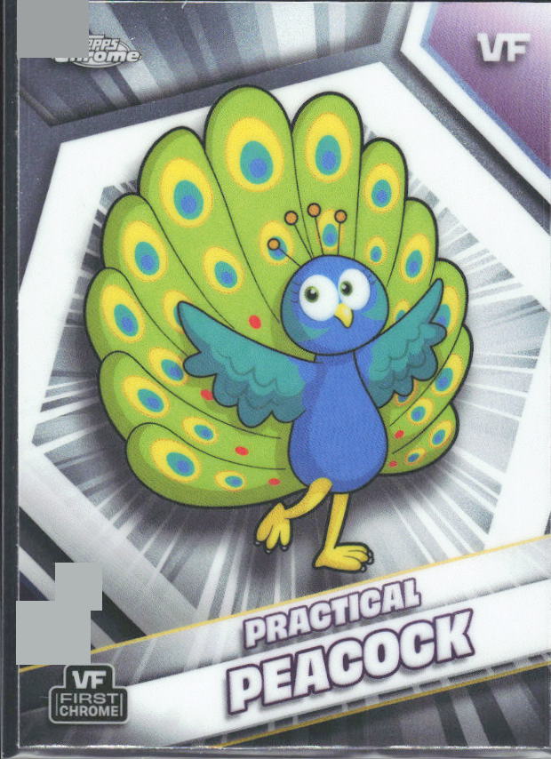 2026 Topps Chrome VeeFriends #140 Practical Peacock - framsida