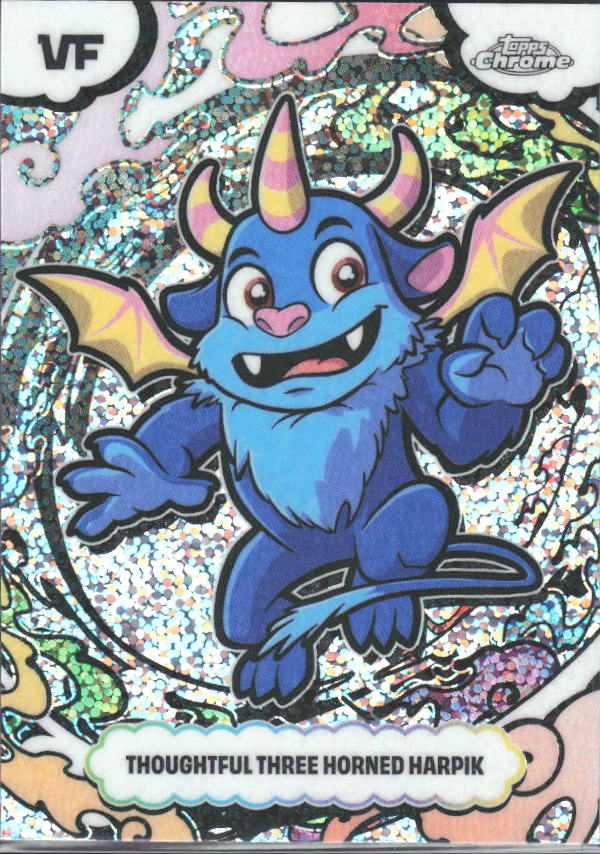 2026 Topps Chrome VeeFriends #SSA-1 Thoughtful Three Horned Harpik - Manga Speckle - framsida