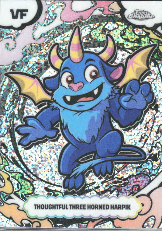 2026 Topps Chrome VeeFriends #SSA-1 Thoughtful Three Horned Harpik - Manga Speckle - framsida
