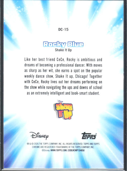 2026 Topps Chrome Disney #DC-15 Rocky Blue Disney Channel Throwback