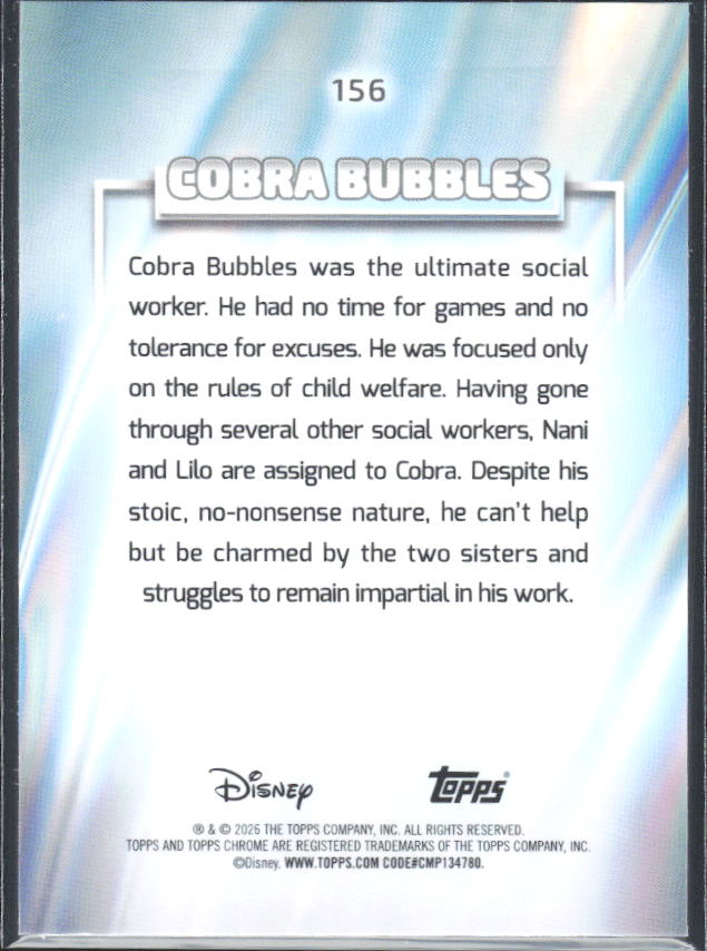 2026 Topps Chrome Disney #156 Cobra Bubbles