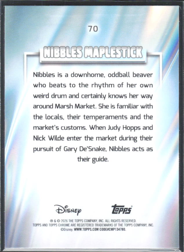 2026 Topps Chrome Disney #70 Nibbles Maplestick