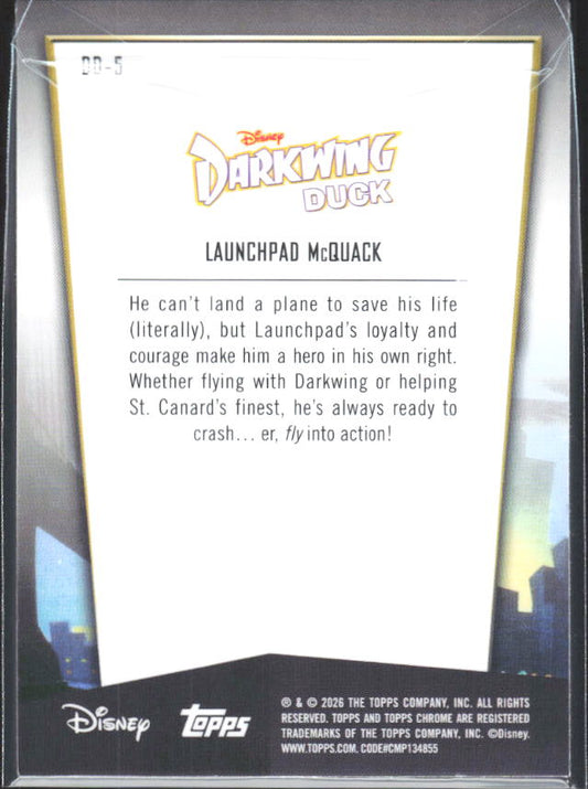 2026 Topps Chrome Disney #DD-5 Launchpad McQuack Darkwing Duck 35th Anniversary