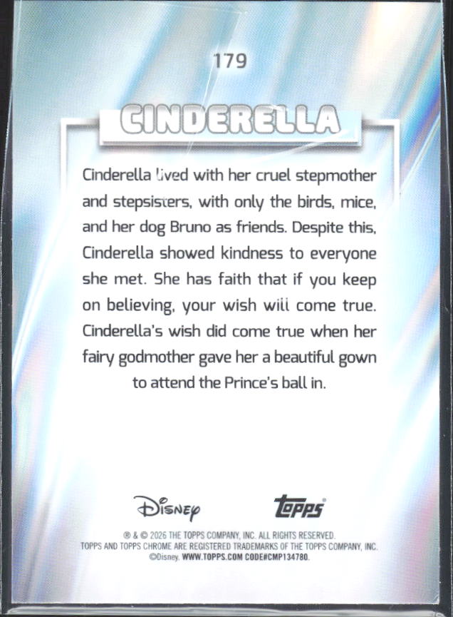 2026 Topps Chrome Disney #179 Cinderella