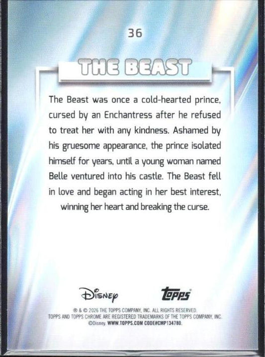 2026 Topps Chrome Disney #36 The Beast